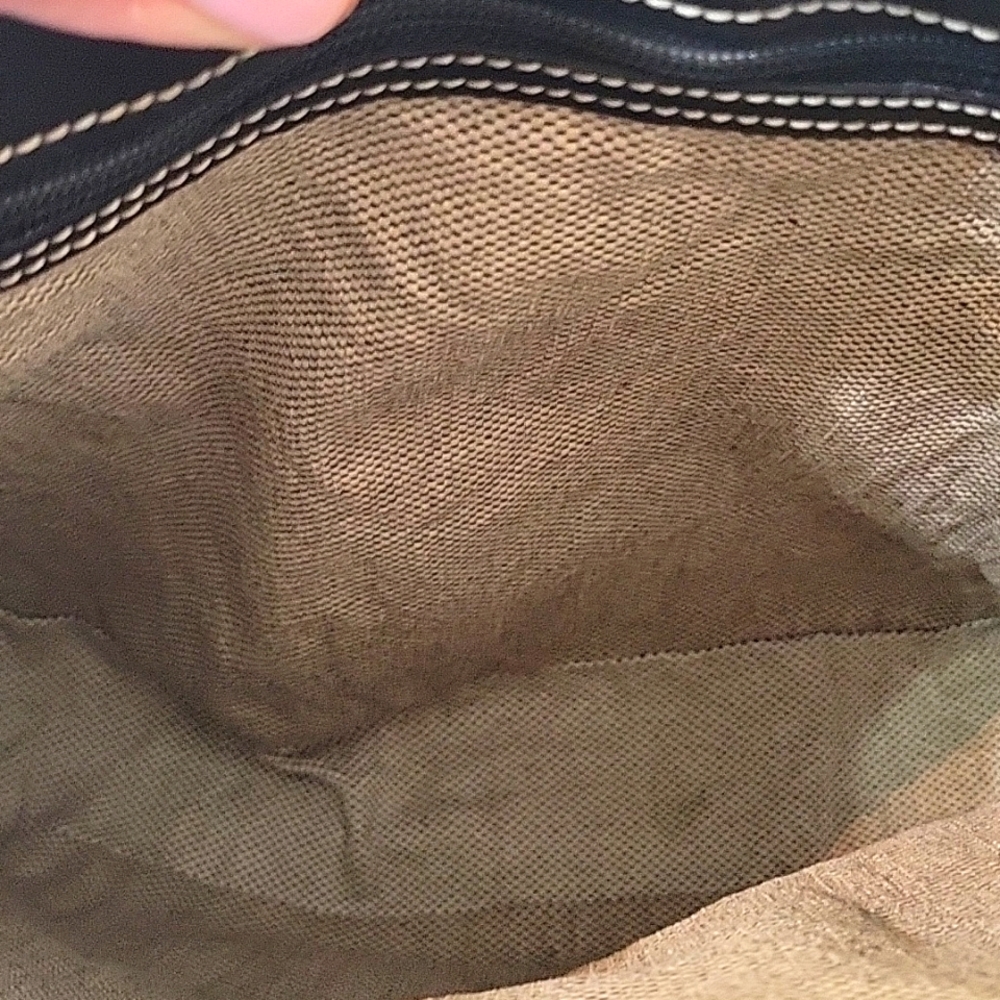 Dooney & Bourke Black and Gray Shoulder Bag with Monogram 10.25" Long X 10" High - Picture 15 of 15